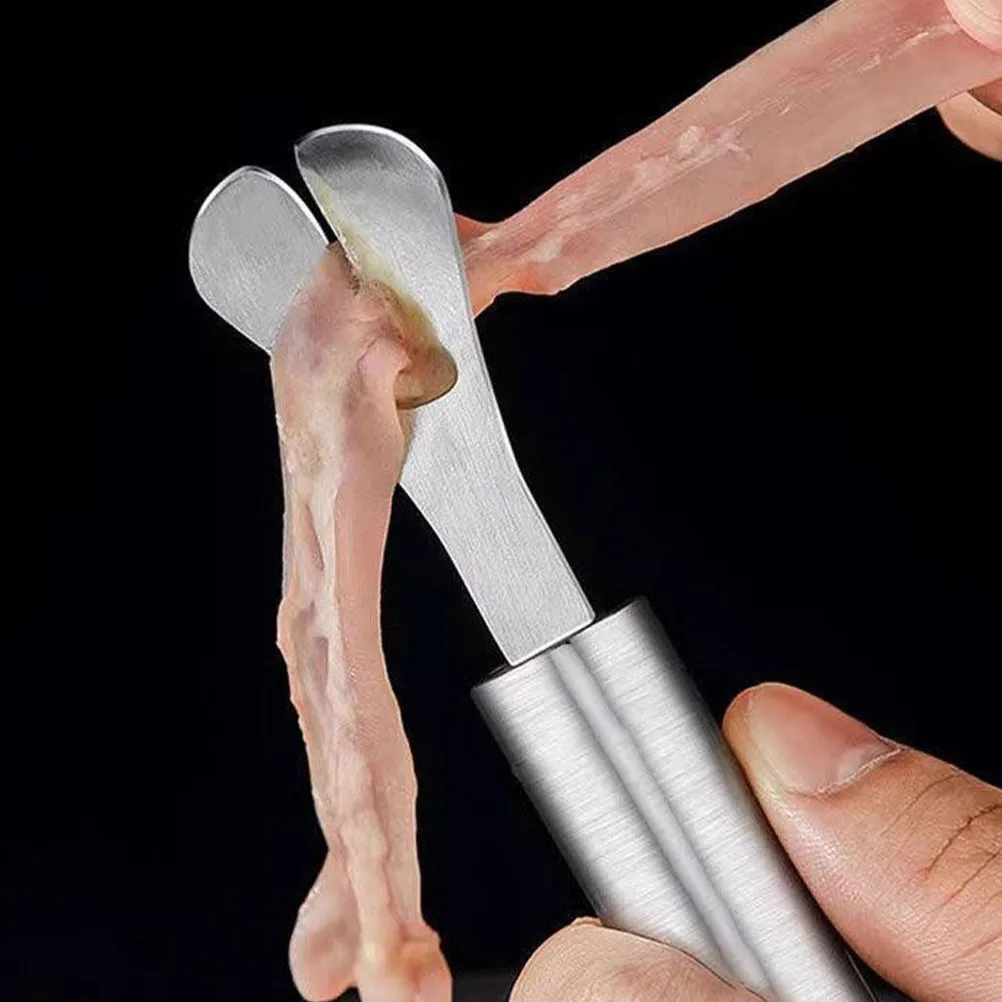 

2Pcs Intestine Opening Cutter Stainless Steel Poultry Shears for Chicken Cooking Tool Gutting and Cleaning Poultry Intestine