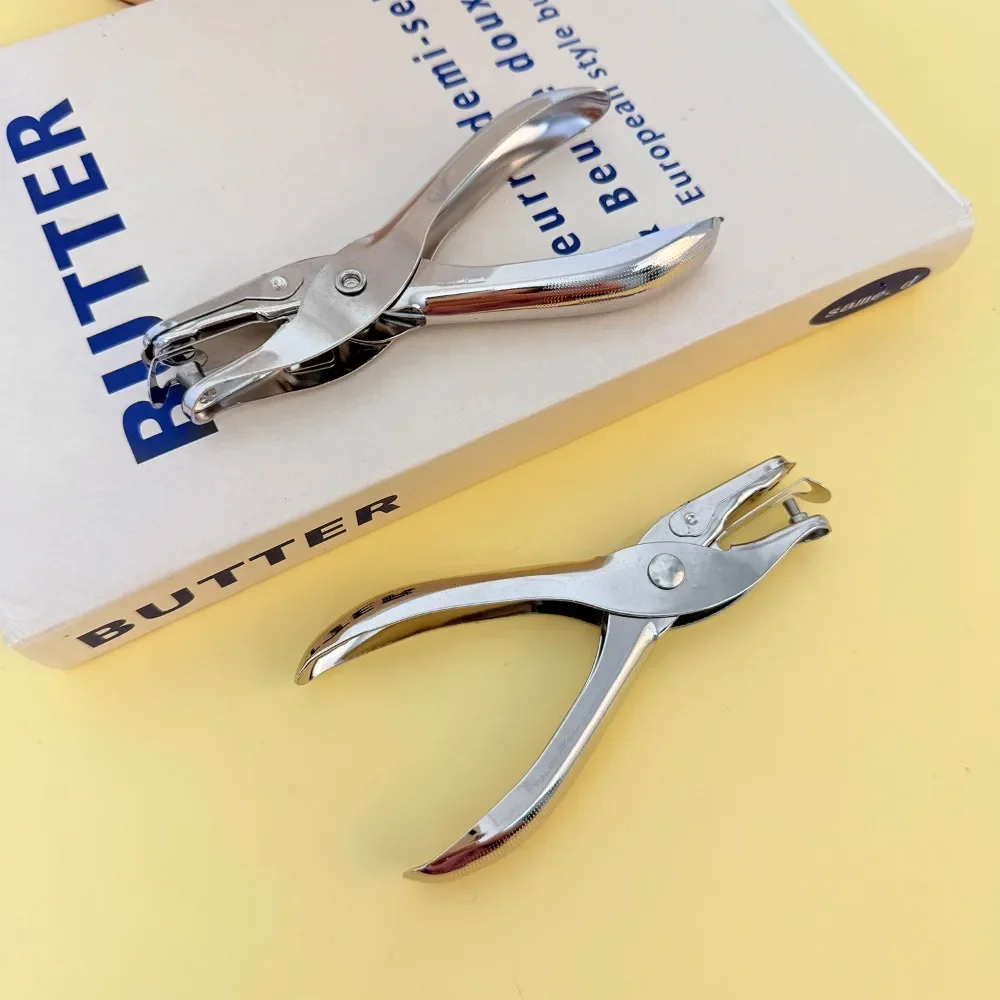 Perforadora de mano individual con forma de círculo, capacidad de 3-6mm para encuadernación de cuadernos, archivos, herramienta de perforación de papel artesanal para álbumes de recortes