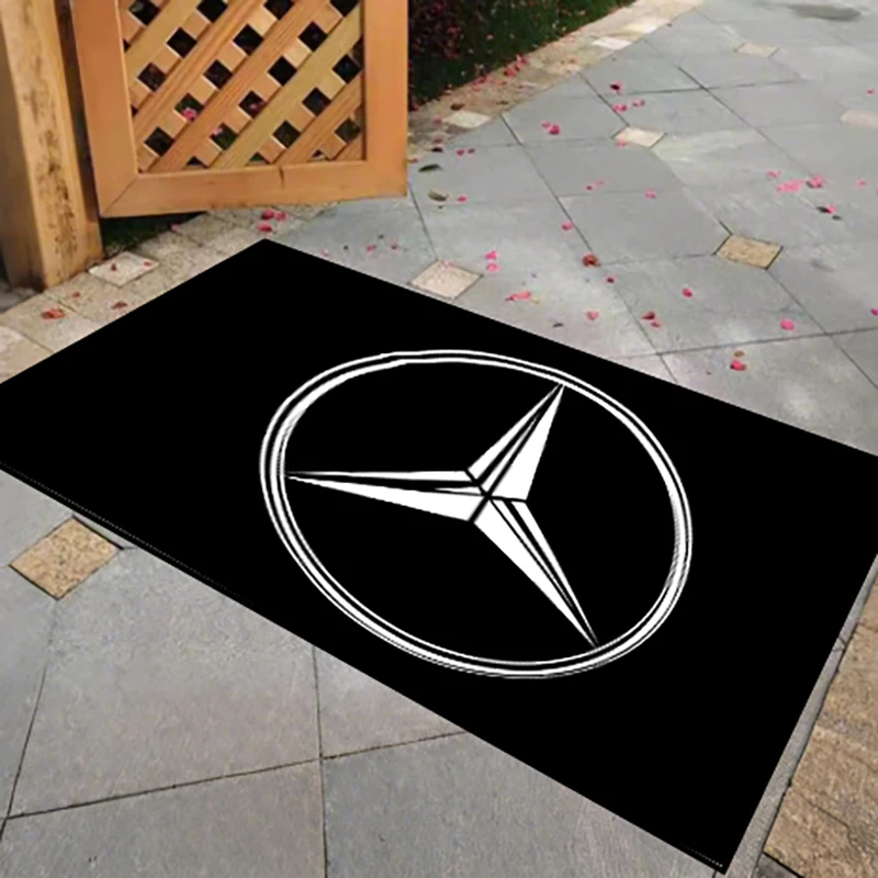 Classic German Car Style Printed Rug Non-Slip Multifunctional Living Room Rug Entrance Mat Home Kitchen Hallway Decoration