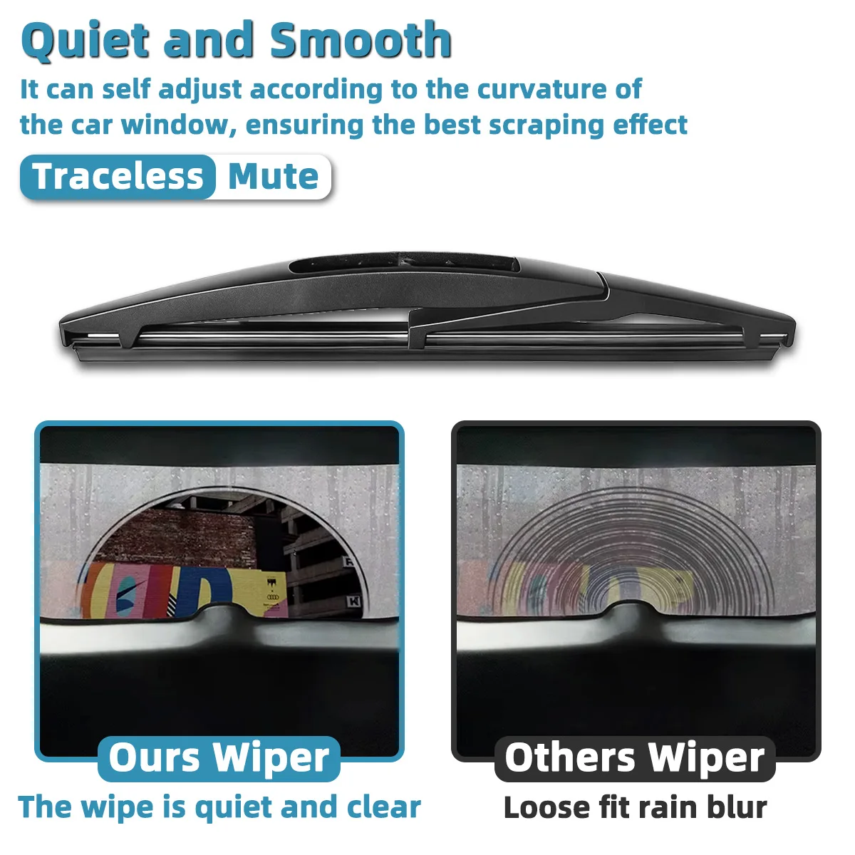 Lanke Suitable for Honda Fit JAZZ 2008-2020 Rear Wiper Blade Rear Glass Window Wiper Replacement Easy Installation Auto Parts