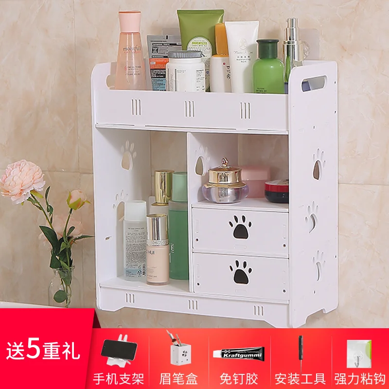 

custom. [ 59k People Rated] No-Drill Bathroom Storage Rack Wall-Mounted Cosmetic Organizer Washroom, Bathroom, Bedroom Stora