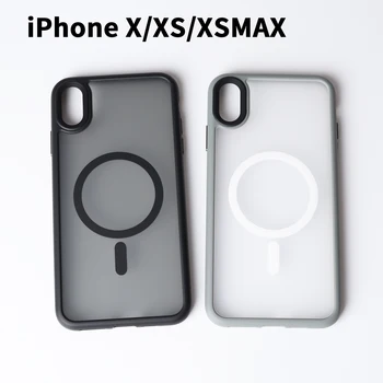 Luxury Magnetic Magsafe Wireless Charging Phone Case For iPhone X XS XR xmaxmatte shockproof cover case