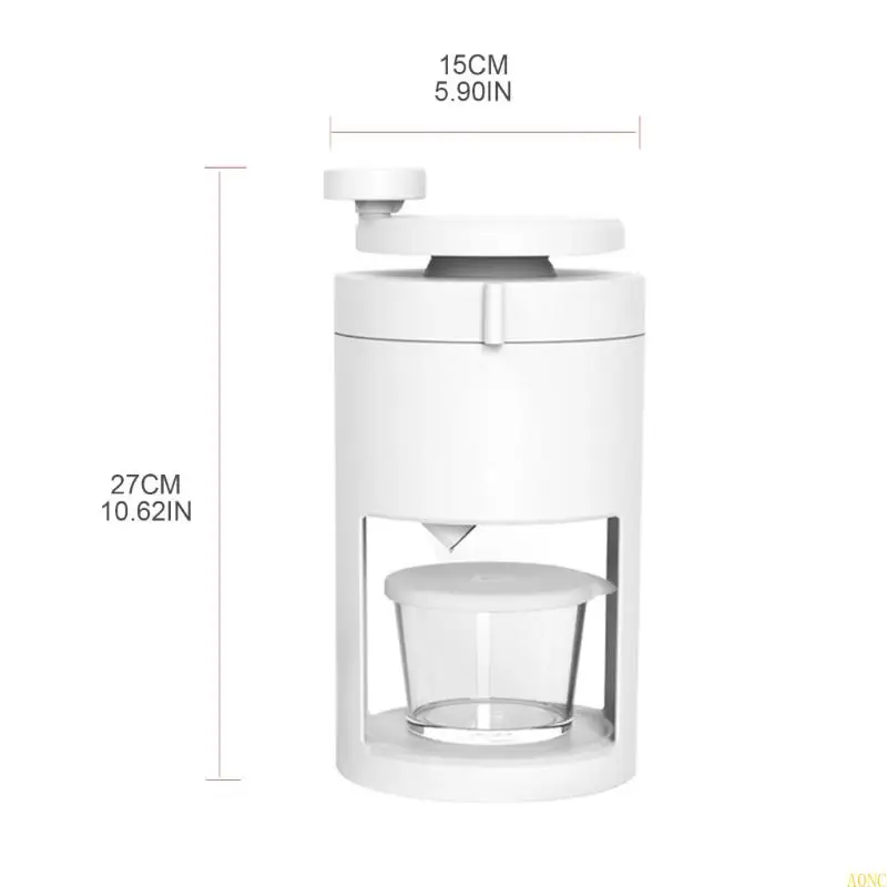 A0NC 수동 아이스 크러셔 슬러시 기계 아이스 면도기 칵테일 휴대용 슬러시 머신 및 스노우 콘 기계 야외