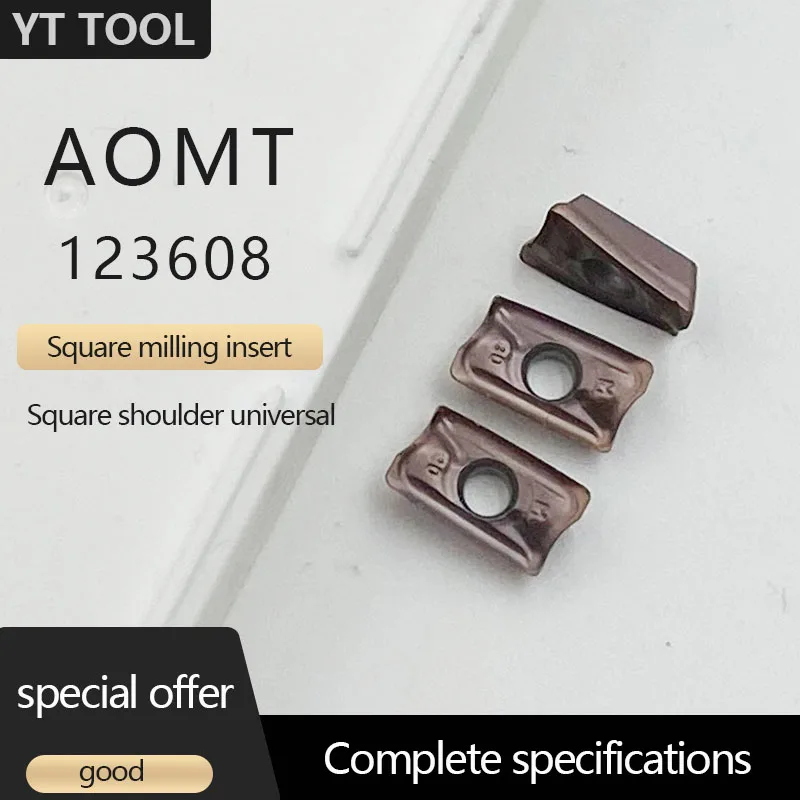 

Твердосплавные вставки AOMT123608, одноранговые M VP15TF, механические фрезерные вставки с ЧПУ AOMT123608, детали для станков с ЧПУ, фреза, токарный резак