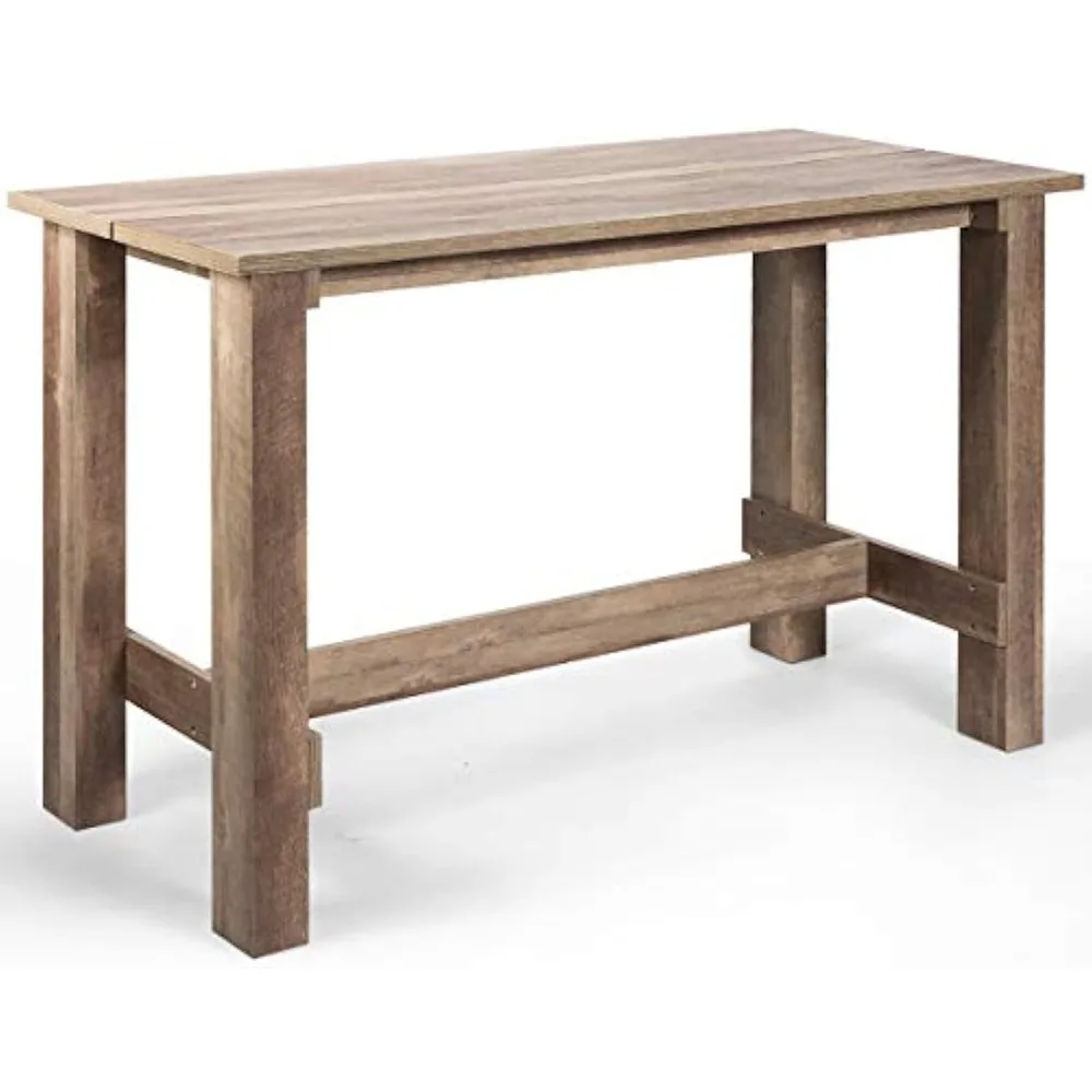 

Counter Height Dining Table for 4-6, 55”L x25.5”W x35.5”H Large Rectangular Kitchen Table, Multifunctional Farmhouse Table for