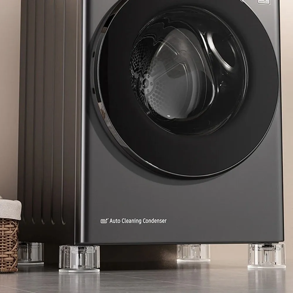 

Комплект из 4 регулируемых по высоте антивибрационных подставок для стиральных машин: бесшумные, противоскользящие, с функцией увеличения высоты