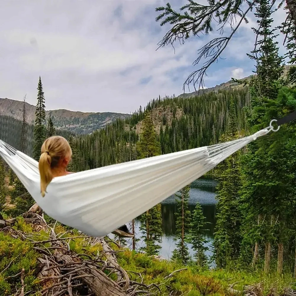 For Portable Outdoor Garden Tourist Double Hammocks Travel Camping Leisure Sleeping Hanging Hammock Swing Nature Hike