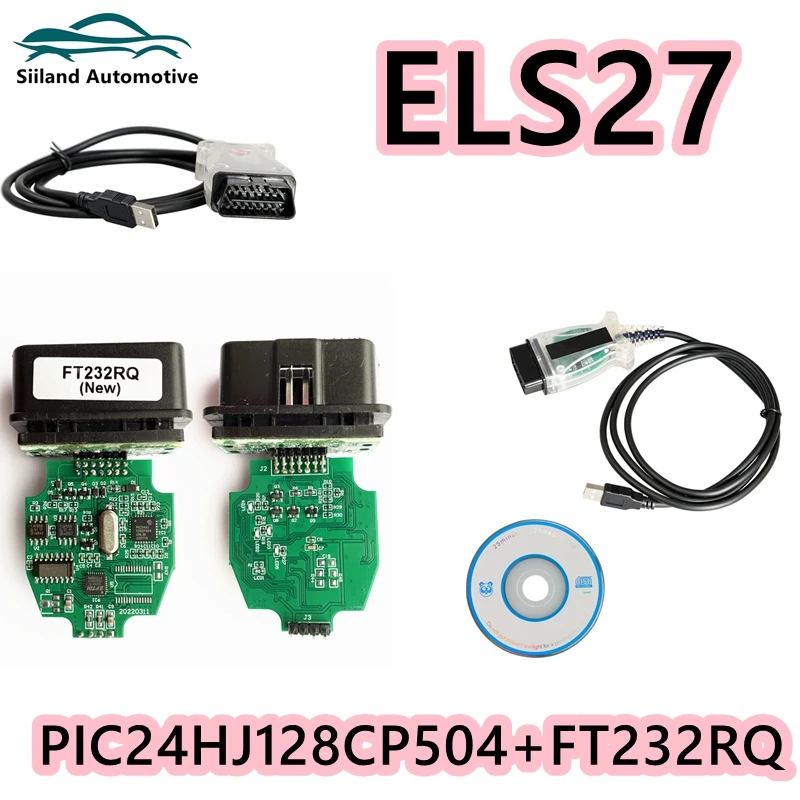 ELS27 FORScan V2.3.8 PCB PIC24HJ128CP504 + FT232RQ Chip For FORD/Lincoln/Mercury/Mazd OBD2 Diagnostic Cable Free Shipping