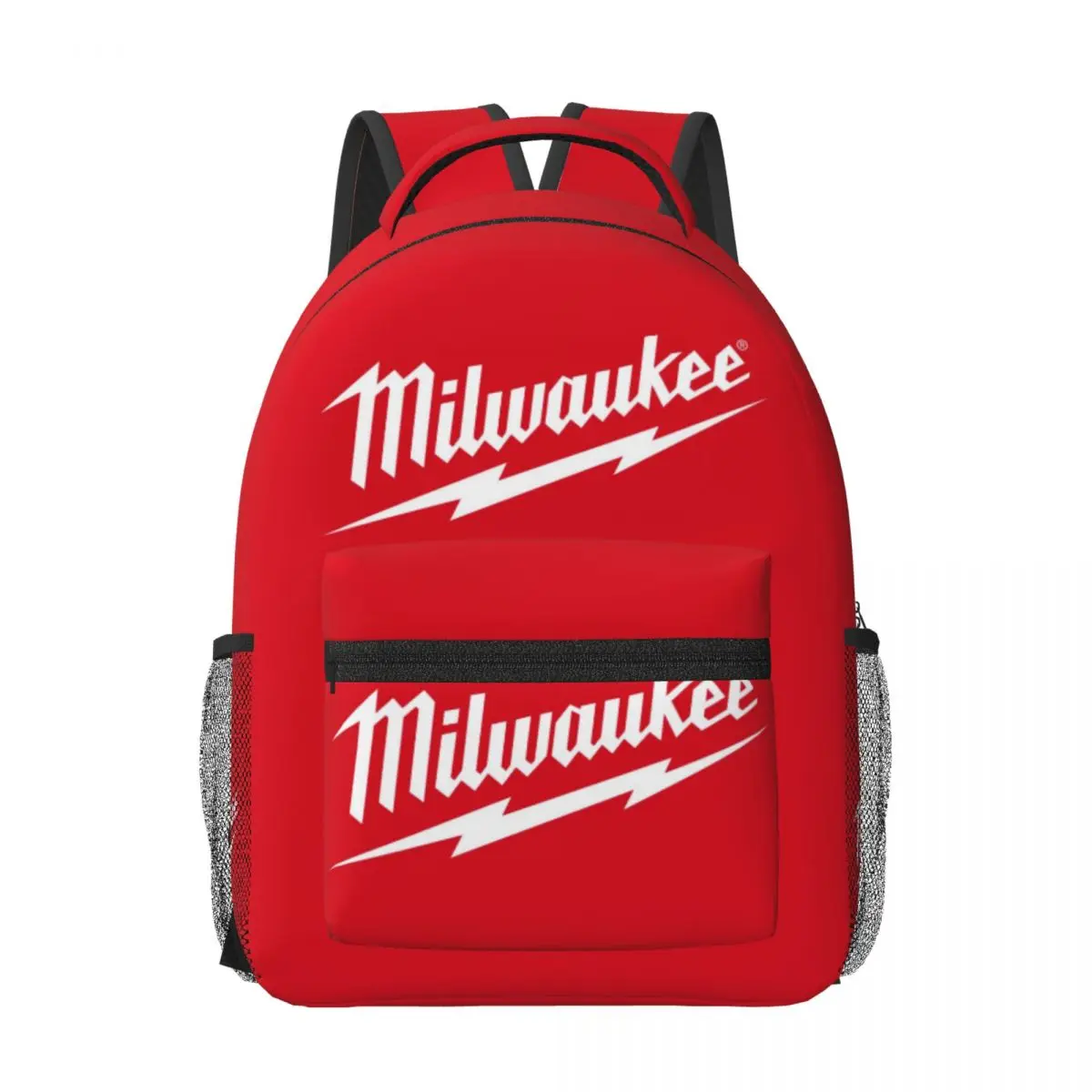 Popular W-milwaukeed Printed Lightweight Casual Schoolbag For School, Outdoor, Shopping, Office 17in