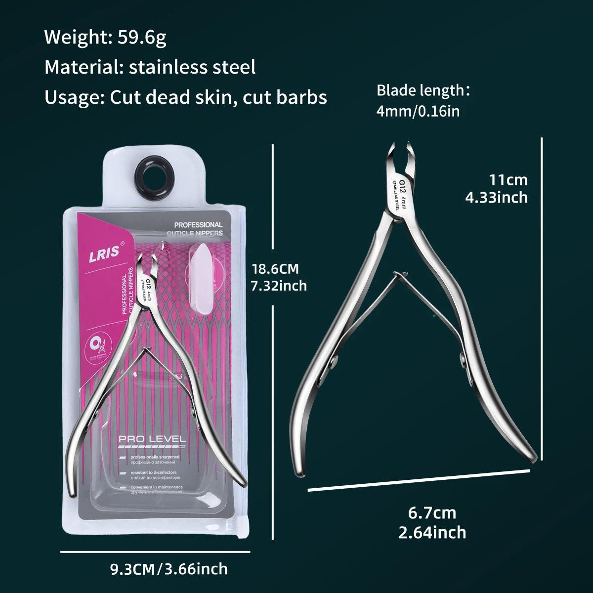 Russian Shaped Stainless Steel Cutoff Pliers To Remove Dead Skin Barbs