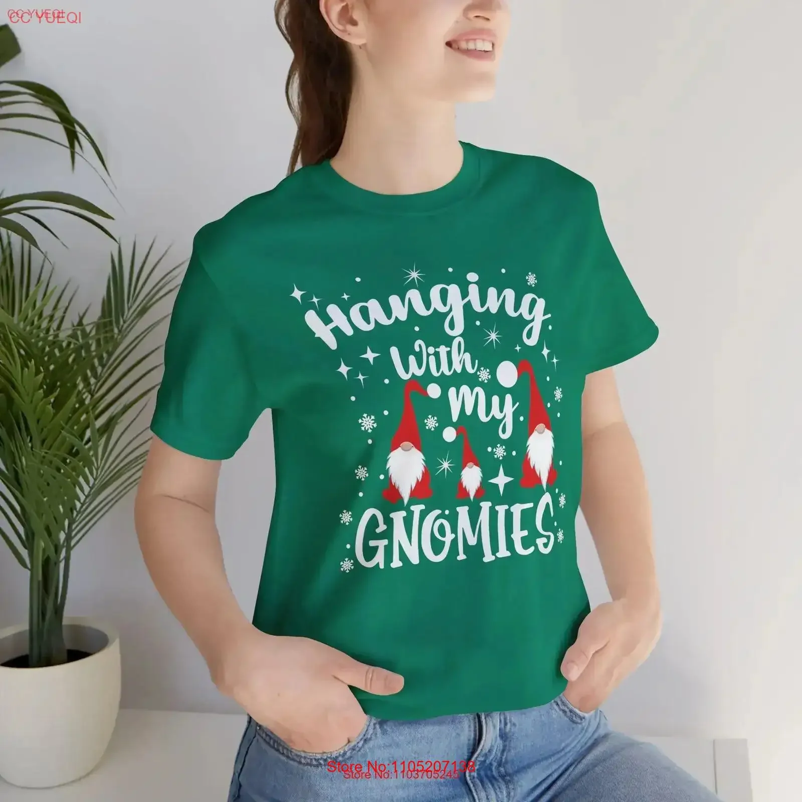 

Get Festive with 'Hanging my Gnomies' Christmas T shirt Perfect for Spreading Holiday Cheer Gnomes and Fun Vibes this vintage