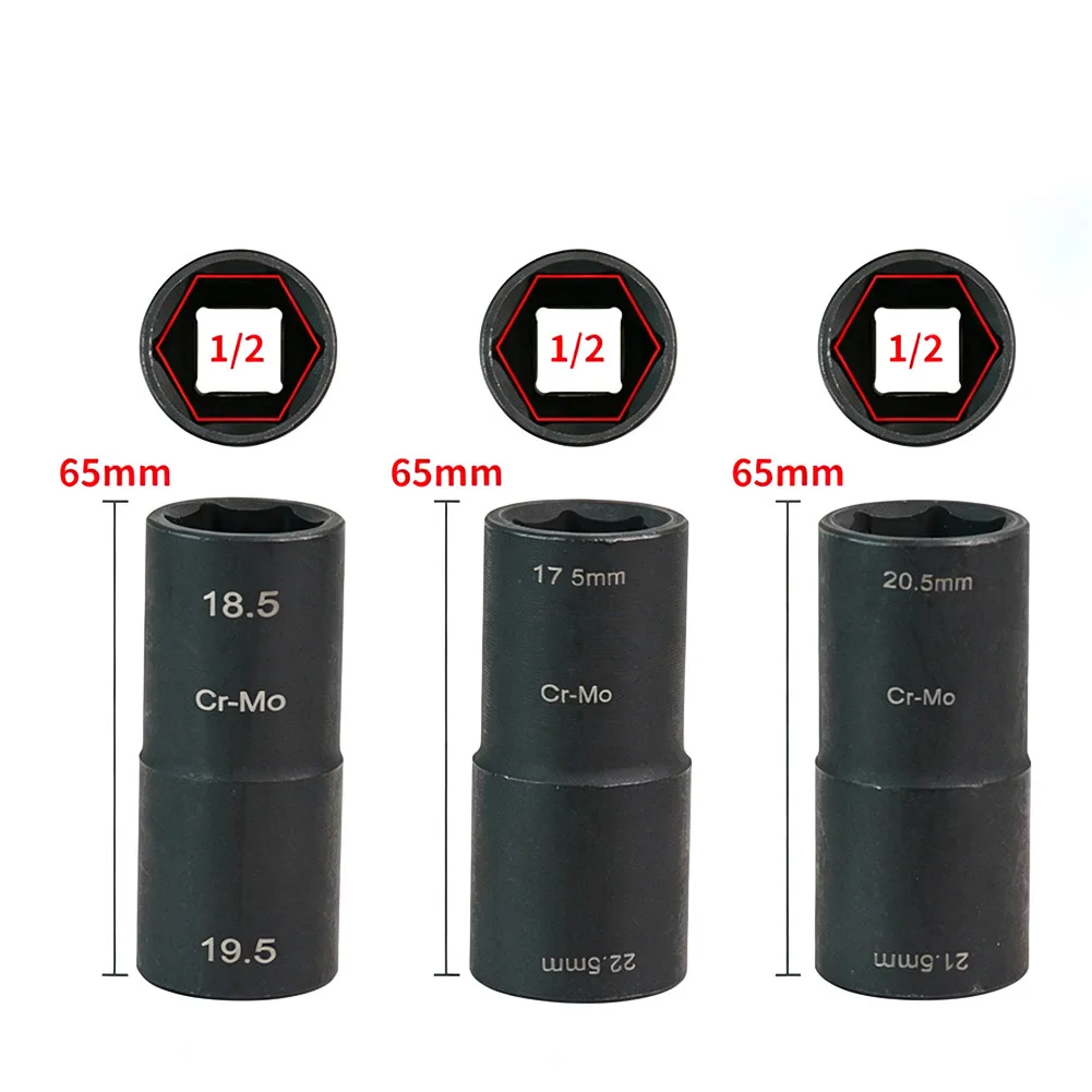 For 12 Inch Drive Wrenches 6-Point Tool Wheel Nut Set Wheel Nut Set For Impact Wrench Automobiles 6-point Design