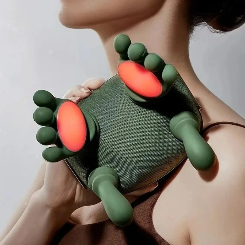 

Бионический массажер для шеи и плеч, массажеры для спины с подогревом, электрическая массажная подушка для разминания мышц, шеи, талии, ног, тела, 3-уровневые режимы