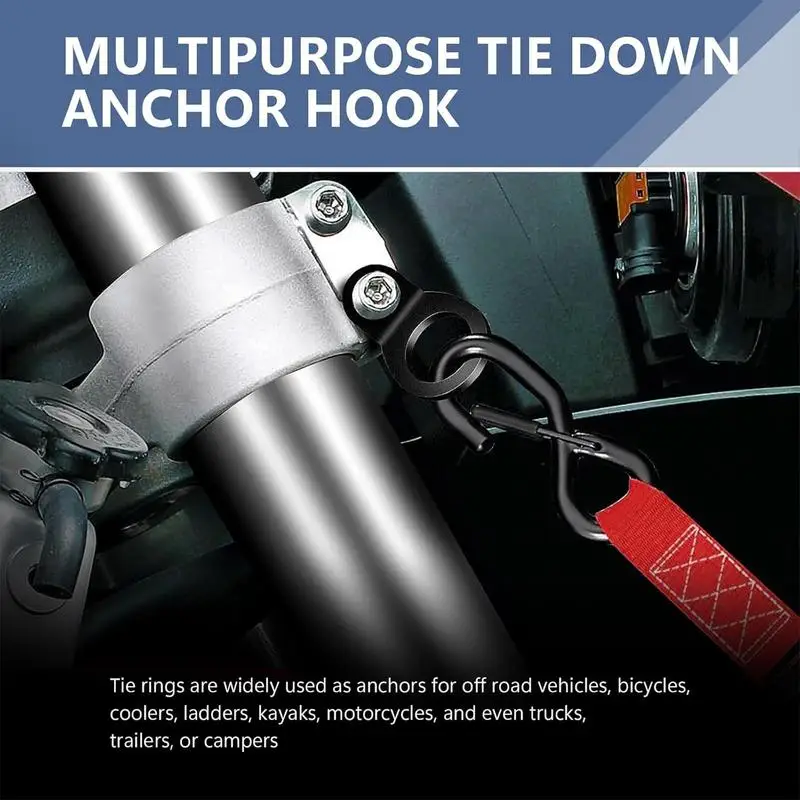 For Refer To Description Tie Down Anchors For Car Car Cargo Hook O-Ring Design 10X Stainless Steel Tie Down Hooks Tie-Down