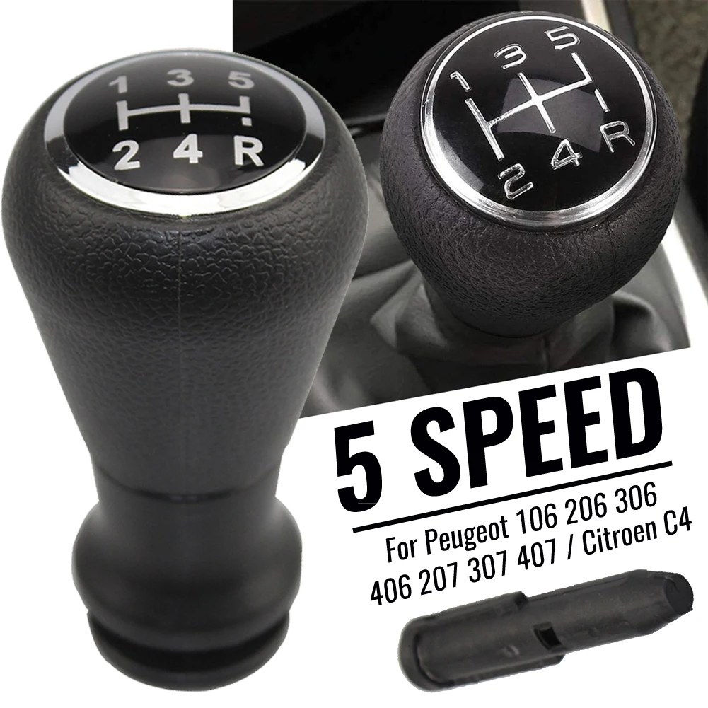 

5 Speed Car Manual Gear Shift Knob Sleeve Adapter Lever for Peugeot 106 206 306 406 207 307 407 / Citroen C4 Auto Accessories