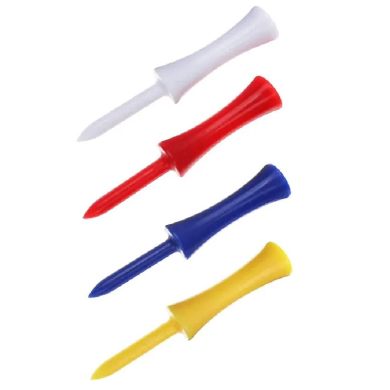 Golf Step Down Tees, 100 Counts 2 3/4 Golf Tees Bulk, Consistent Tees Plastic Golf Tees - Mixed Colors