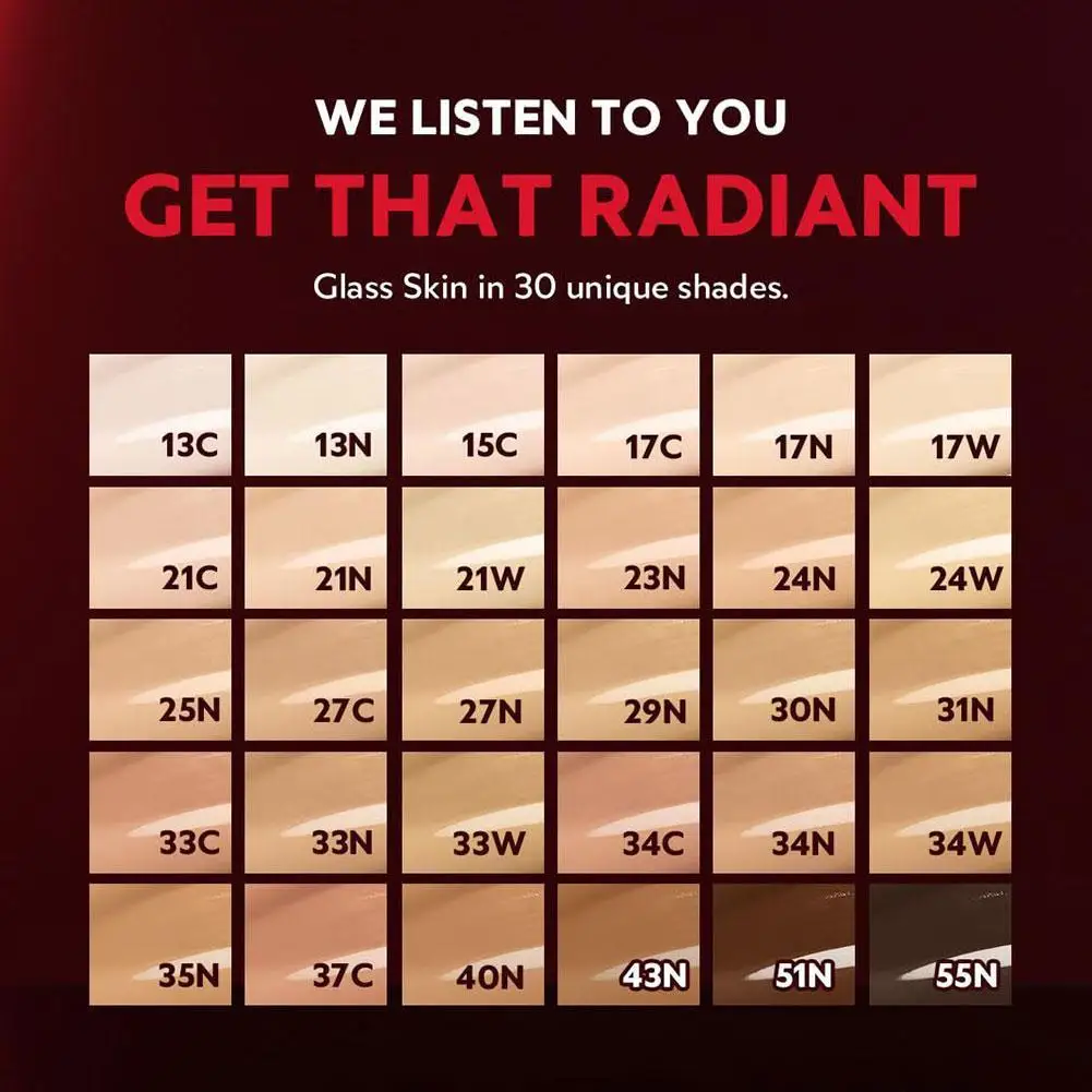 レッドファンデーション エアクッションファンデーション クリームコンシーラー 軽量 積み重ね可能なカバー力 ブライトニングフェイスベーストナー 防水メイクアップ