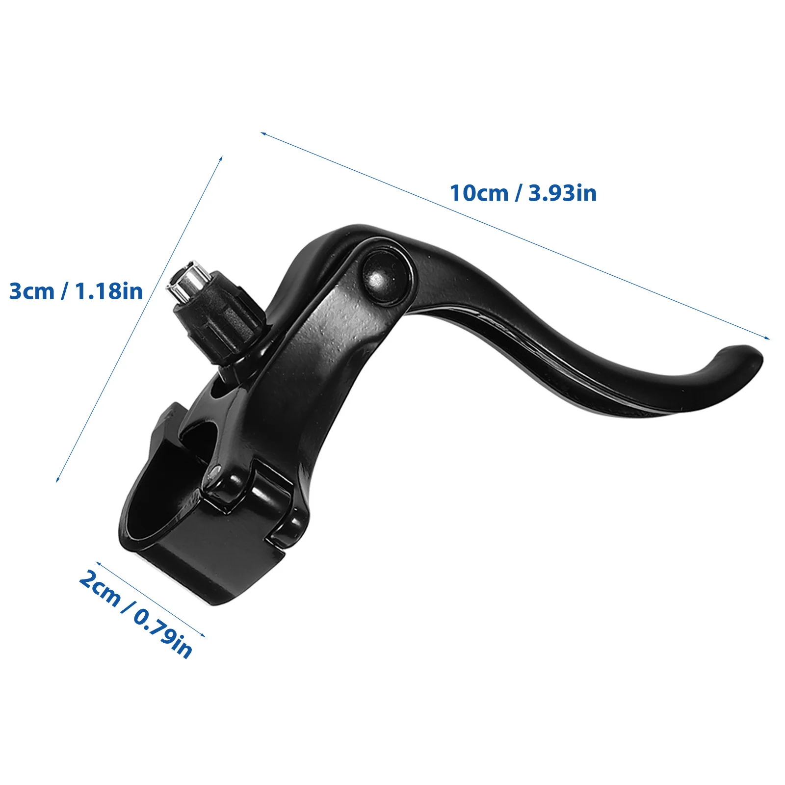 زوج واحد من رافعة فرامل الدراجة، مقبض فرامل تروس ثابت، أسود خفيف الوزن، متين، سبائك الألومنيوم، سهل التركيب، مناسب للثابت