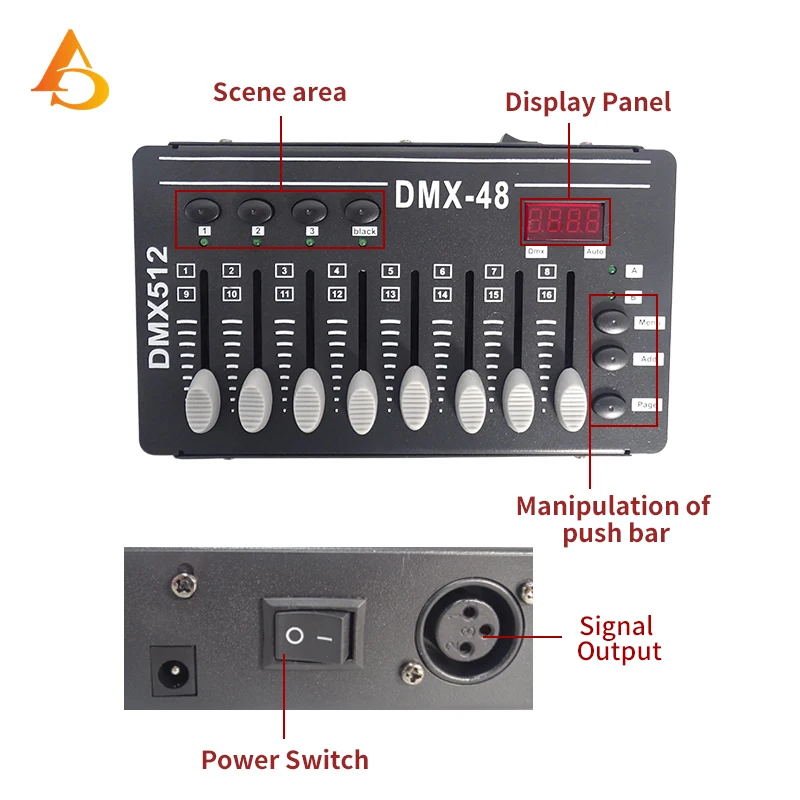 Mini controlador DMX Par LED, consola de luz para DJ, consola de DMX-48, estándar internacional Universal, Control DMX512