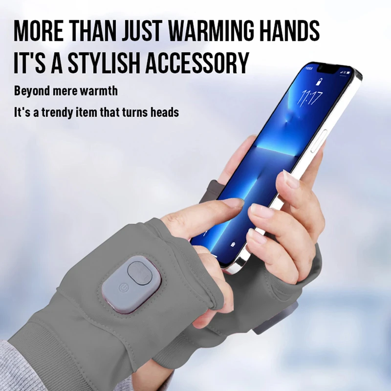

Нагревательные перчатки с зарядкой через USB и трехуровневой функцией регулировки температуры, перезаряжаемые теплые перчатки для рыбалки и катания на лыжах