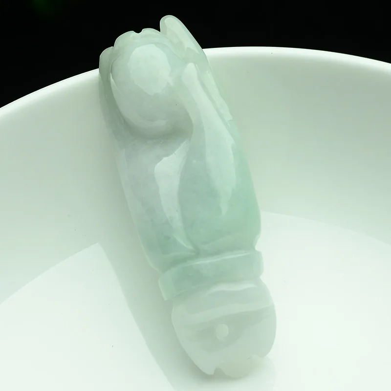 Palm Pearl Old Pit Glutinous Buddha Hand Men's and Women's Jade Pendant