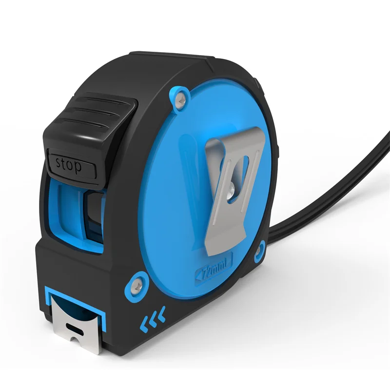 Misura di nastro da 5 m Guscio infrangibile Anello di bloccaggio automatico Righello Vernice resistente all'usura addensata per strumenti di legno da lavoro fai-da-te