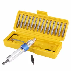 20Pcs Half Time Drill  Multi Screwdriver Sets High Speed Steel 16 Different Kinds Head Countersink Bits Allen Wrench