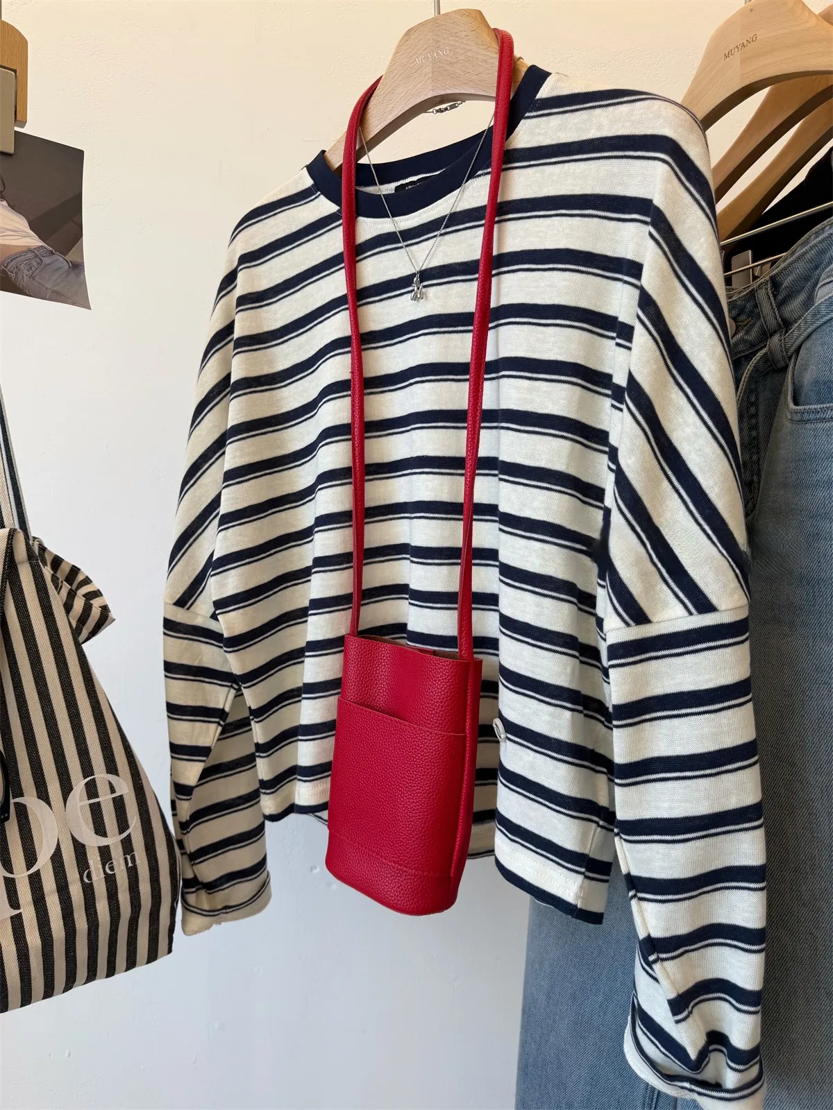 تي شيرت نسائي شتوي عادي بأكمام طويلة وياقة واقفة ومبطن بالمخمل وبطانة عملية دافئة وناعمة وأنيقة #3