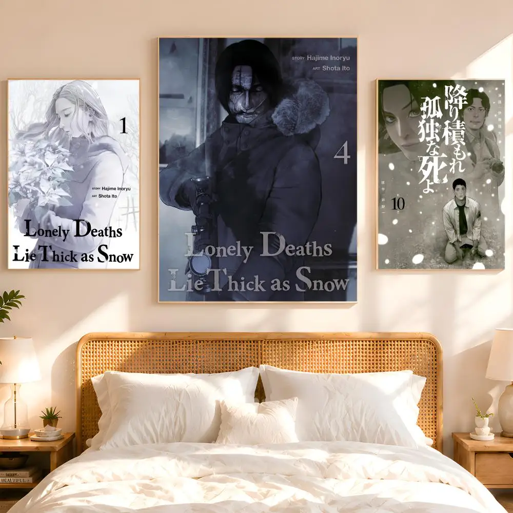Lonely Deaths Lie Thick As Snow Poster 1PC HD Matte Peel And Stick Wall Decor For Bedroom Living Room Dorm Office
