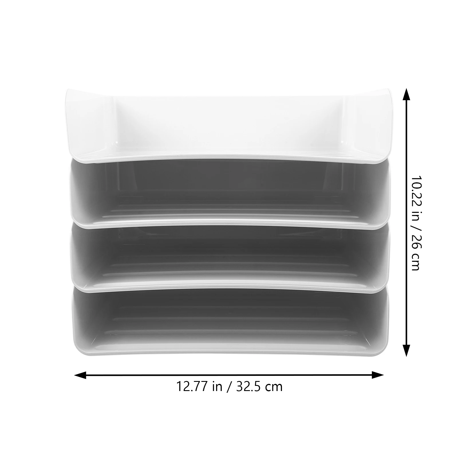 

4 Layer White Stackable Trays Desk Organizer Storage Paper Tray File Holder Rack Document Paper Holder Stackable