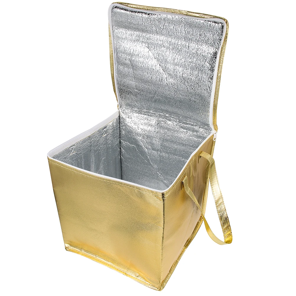 

Collapsible Insulated Bag with Zipper Thermal Food Delivery Bag for Shopping Picnic Travel Durable Thermal Insulation
