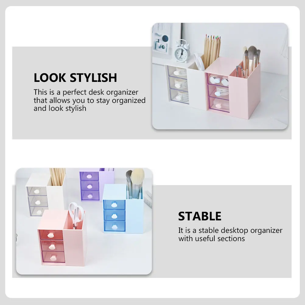 Pen Box Storage Barrel Stationery Container Multifunctional Desk Organizer Versatile Desktop Convenient Neat