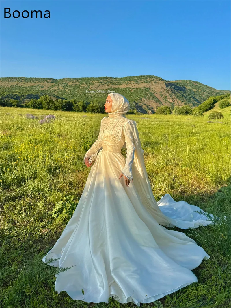 Booma A-Linie, lange, einfache Abendkleider, plissierte formelle Kleider für Frauen, elegante Ballkleider, Saudi-Arabien, nach Maß 2023