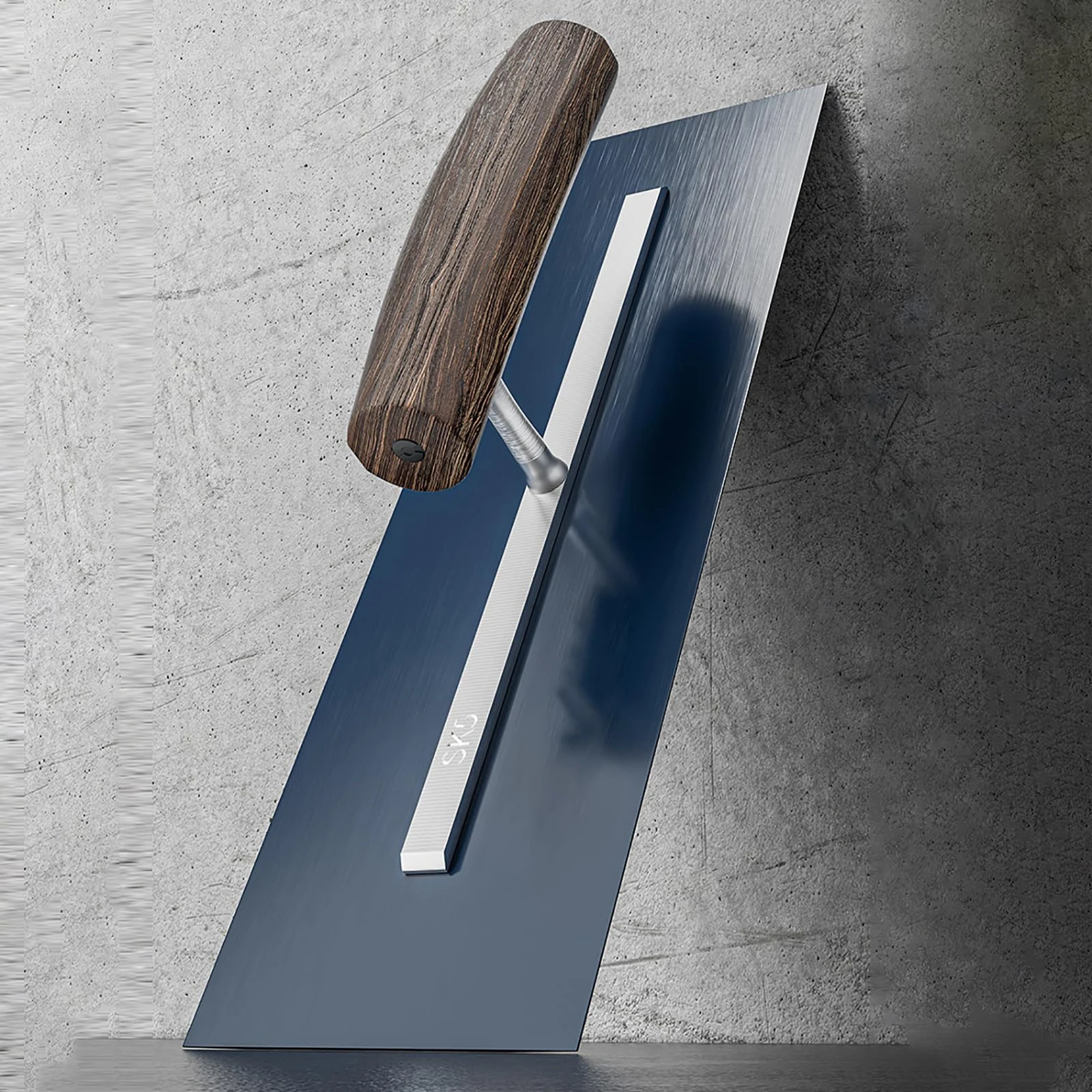Trowel SK5 Steel Plastering Trowel Finishing Trowel Hand Tool with Ergonomic Wooden Handle Stainless Steel Plastering Trowel