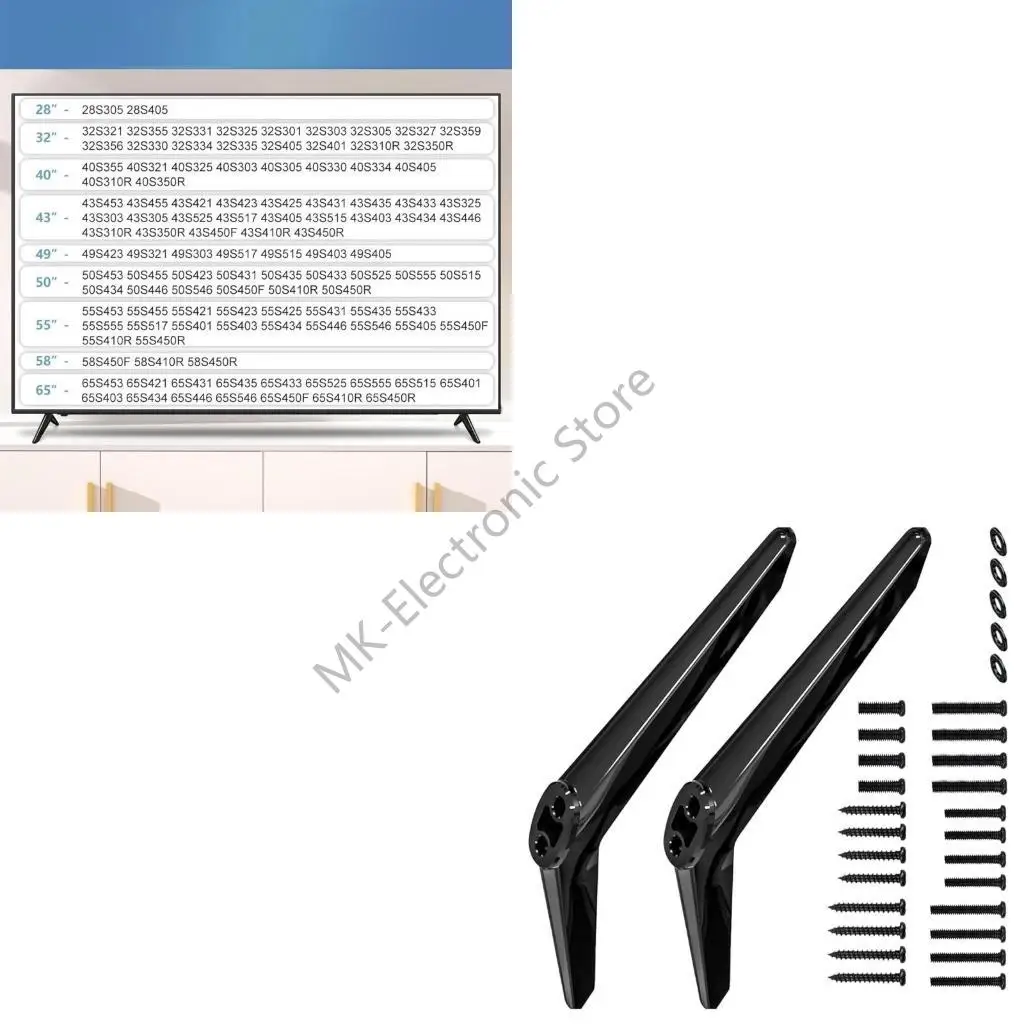 R2LF Universal Television Stand Stand Legs لـ 28 65 بوصة شاشات لا توجد مواد ABS للتثبيت