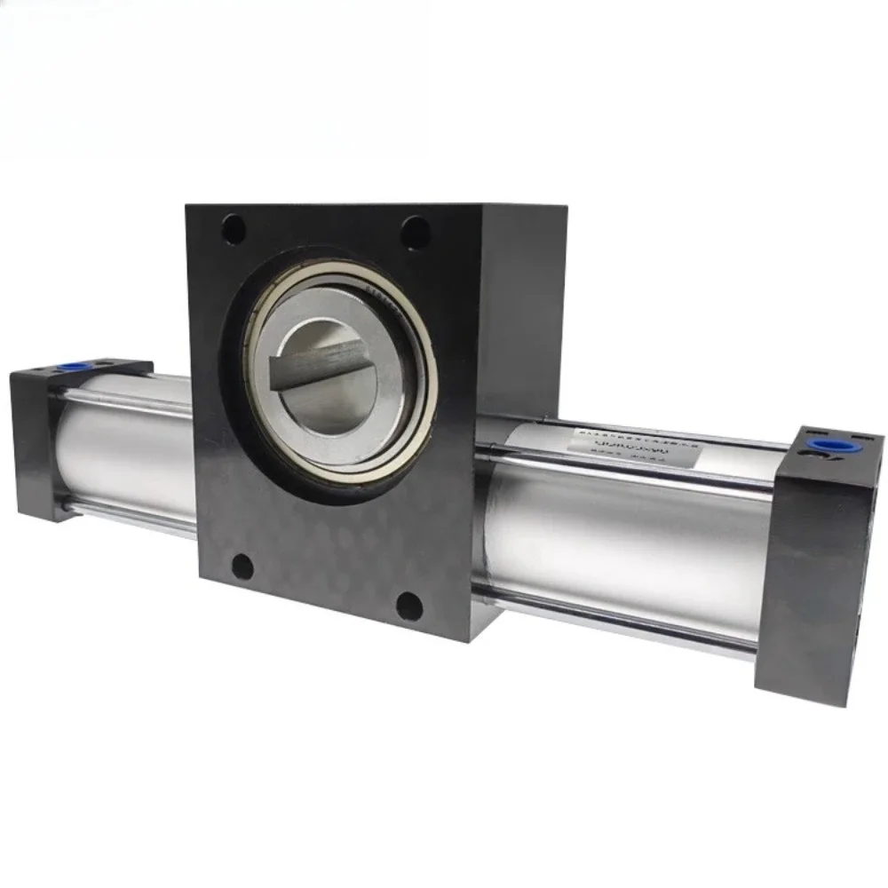 Cilindro giratório pneumático de alto torque Cilindro angular série QGK, torque resistente 0 ~ 360 °   Atuador de ângulo ajustável