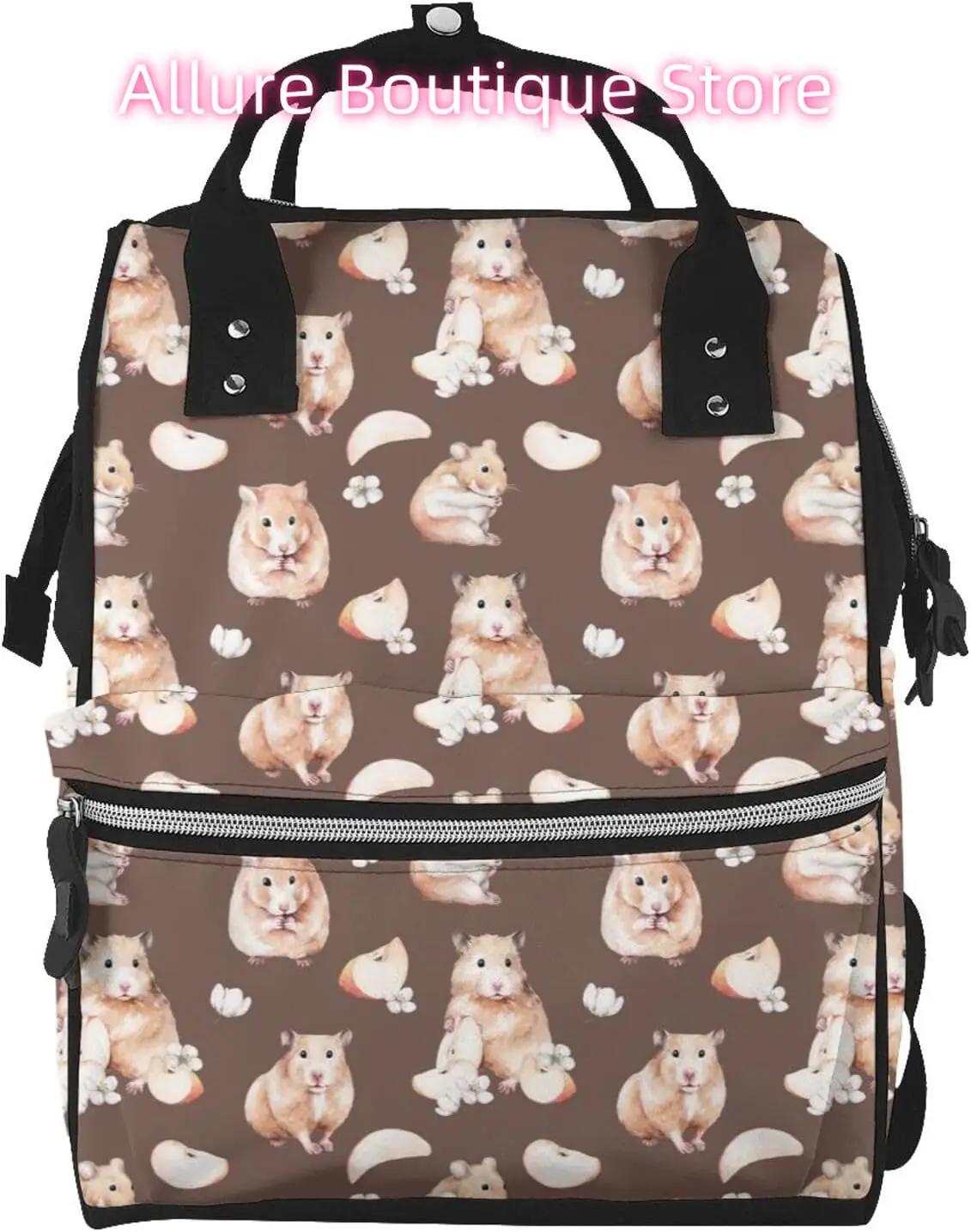 

Kawaii Hamsters Diaper Bag Backpack for Women Large Capacity Nappy Bag Multifunction Waterproof Mummy Backpacks for Mom Dad Esse