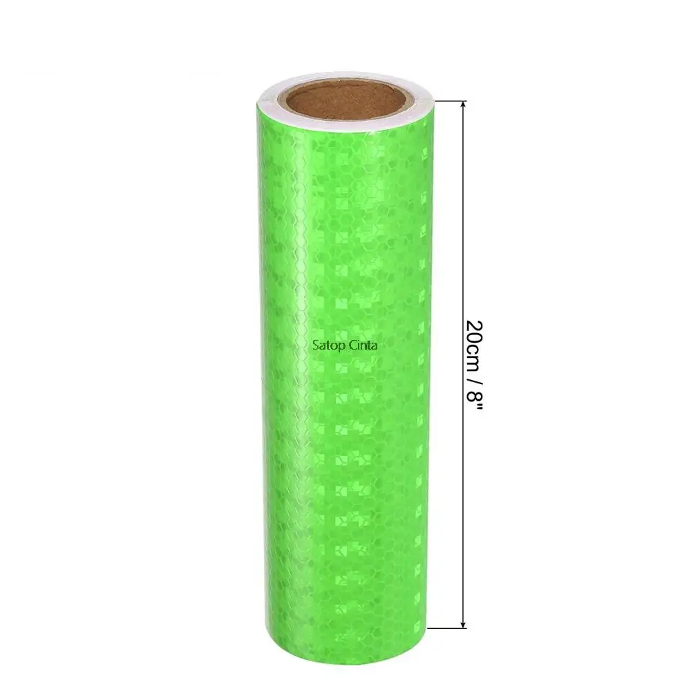 20cm*5M Green Car Reflective Tape Decoration Sticker Warning Safety Reflection Tape Film Auto Waterproof Adhesive Reflector Film