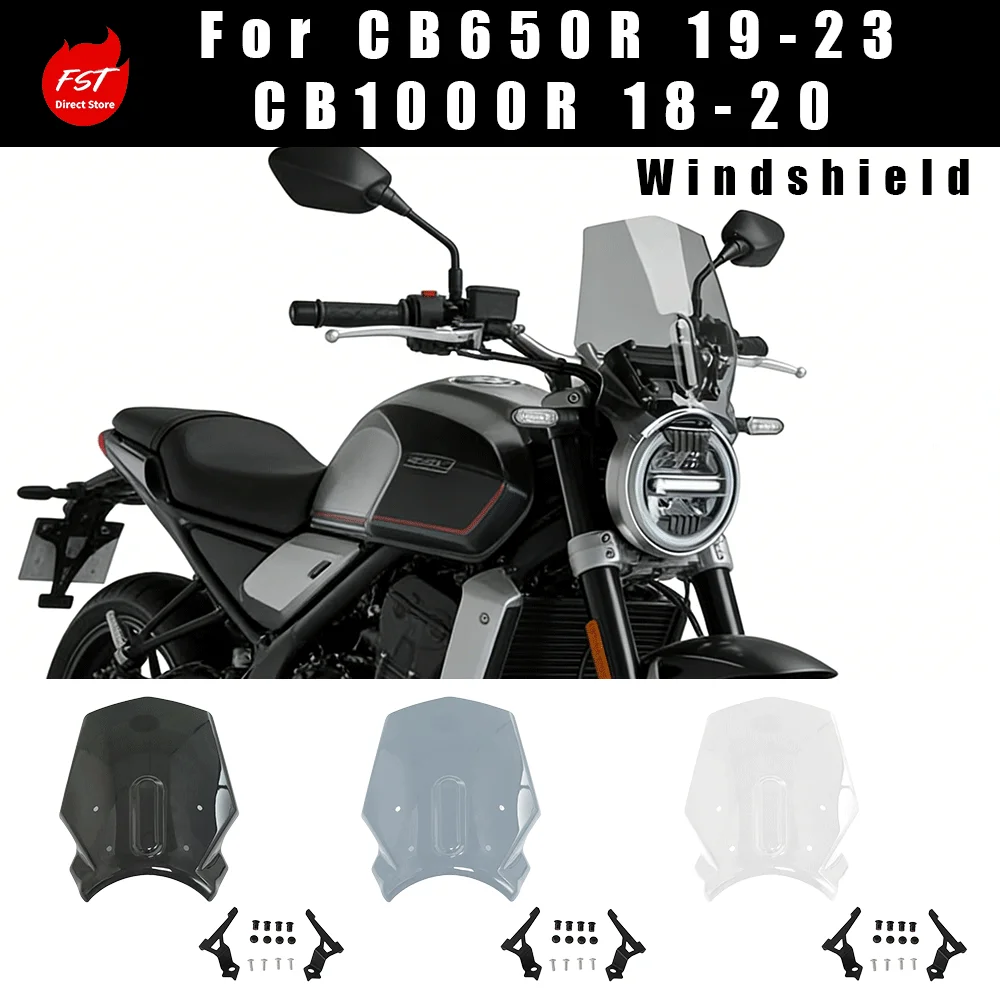 

Aftermarket raised front windscreen for Honda CB650R (2019-2023) and CB1000R (2018-2020)