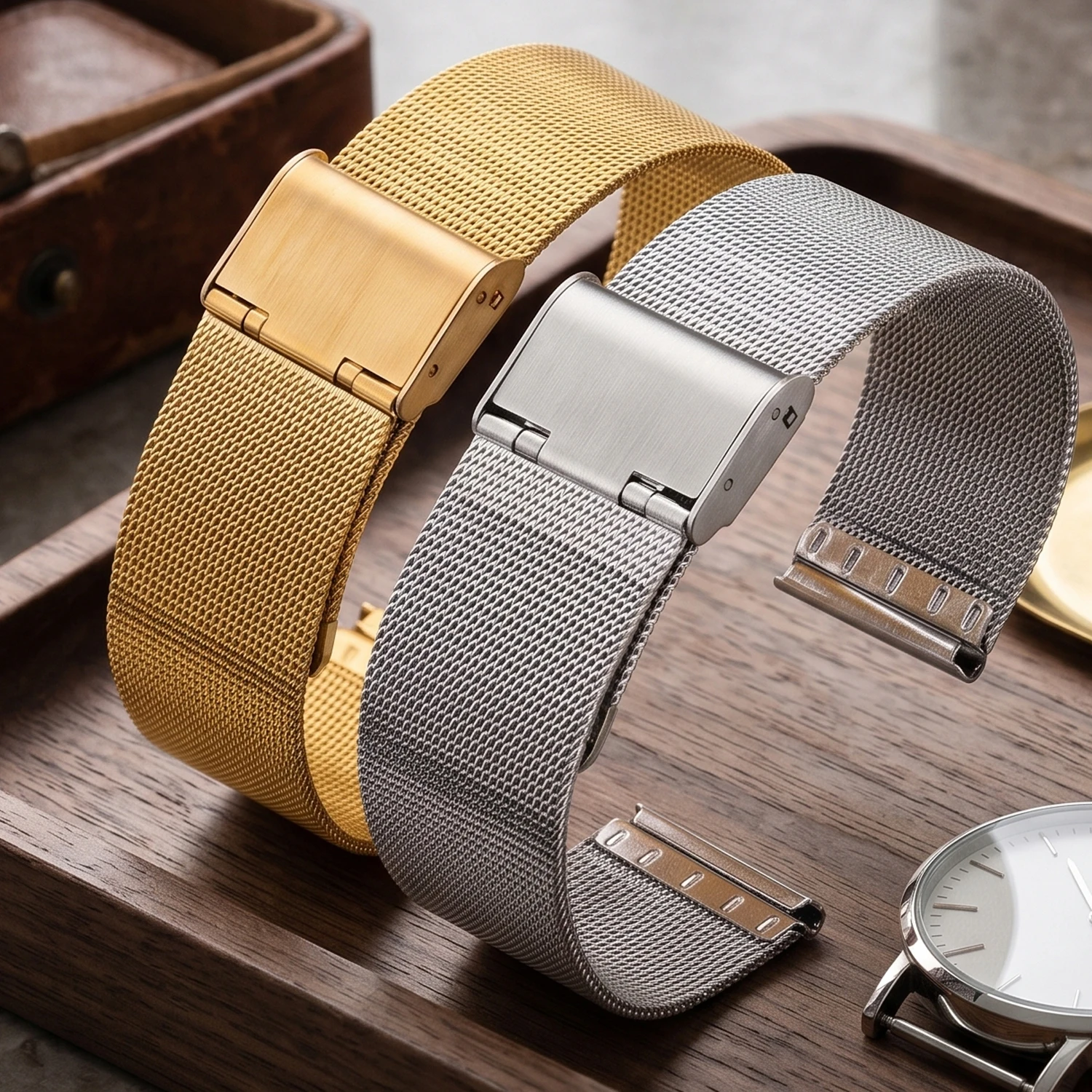 

Universal Milanese Loop Watch Band 16 18 20 22 24mm Stainless Steel Mesh Metal Strap for Smartwatches Men Women