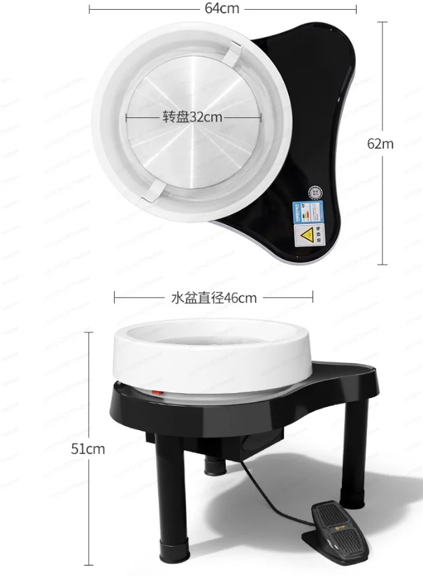 DIY Clay Molding Machine for Adults & Kids | 32CM Household Pottery Drawing Wheel & Shaper