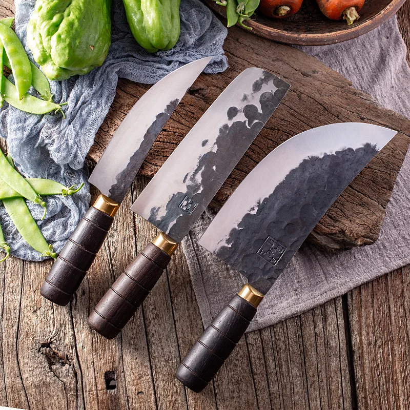 

Chinese Butcher Knife Handmade Forged Kitchen Knife Hammer Stainless Steel Chef's Chopper Cooking Knives Slicing Fish Knives