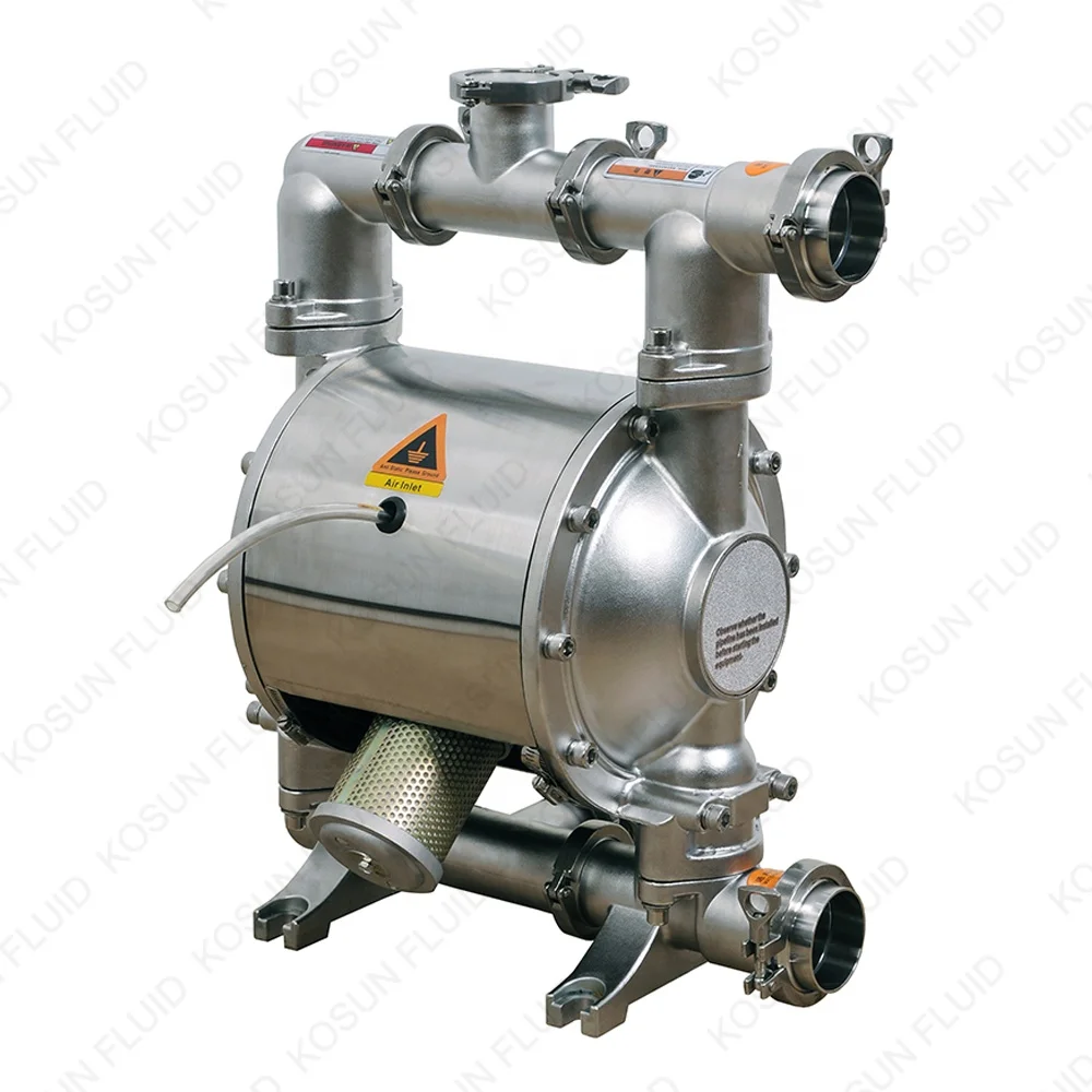 

Food grade sauce paste juice stainless steel double pneumatic air operated ptfe diaphragm pump