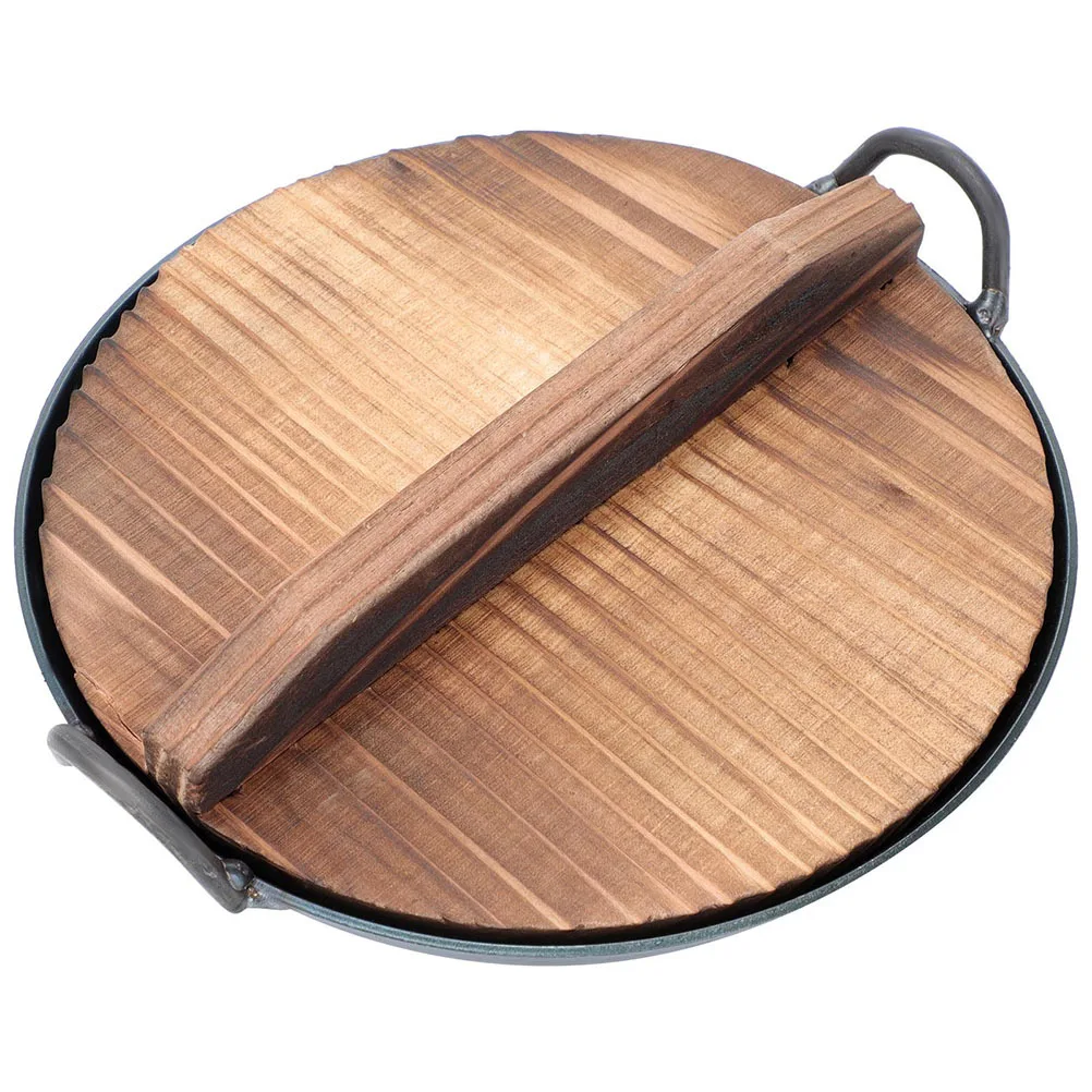 1 conjunto mini wok de ferro utensílios de cozinha tampa de madeira em miniatura gadgets de cozinha criativo fingir ferramenta de cozinha mini casa panelas ornamento