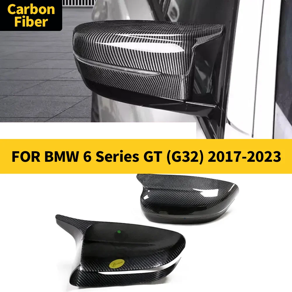 

LHD Carbon Fiber Rearview Mirror Cover for BMW 6 Series GT (G32) 2017-2023 Rearview Mirror Cover Add on Frame Replacement