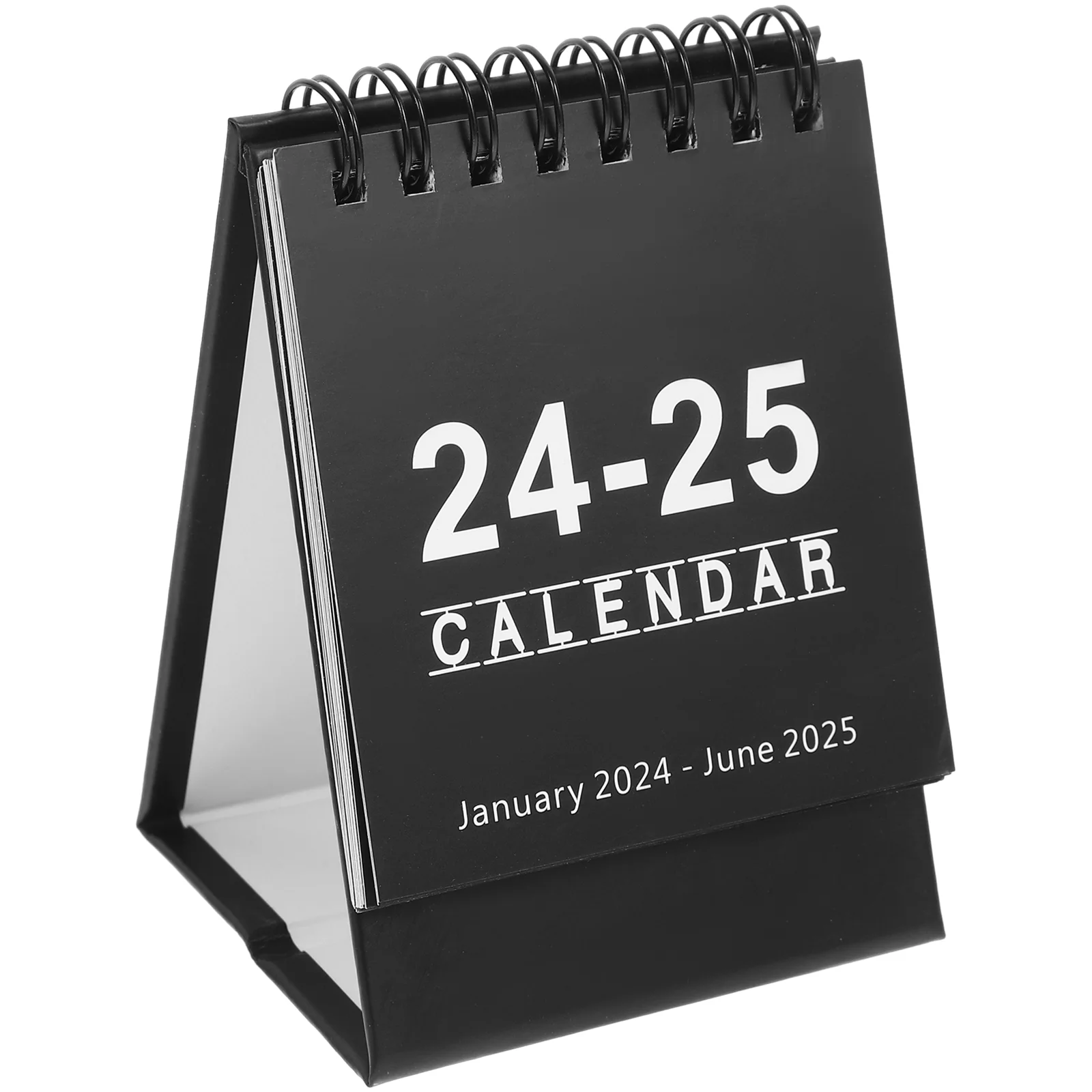 2024 Mini Desk Calendar Black 2025 Table Top Planner Monthly Weekly Tearable Pages Office Home Decor Novelty Gift