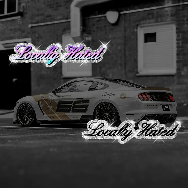 1 Piece Bling Car Stickers, Glitter Vinyl Car Decals, Perfect For Windshield And Exterior Sparkling Modifications.