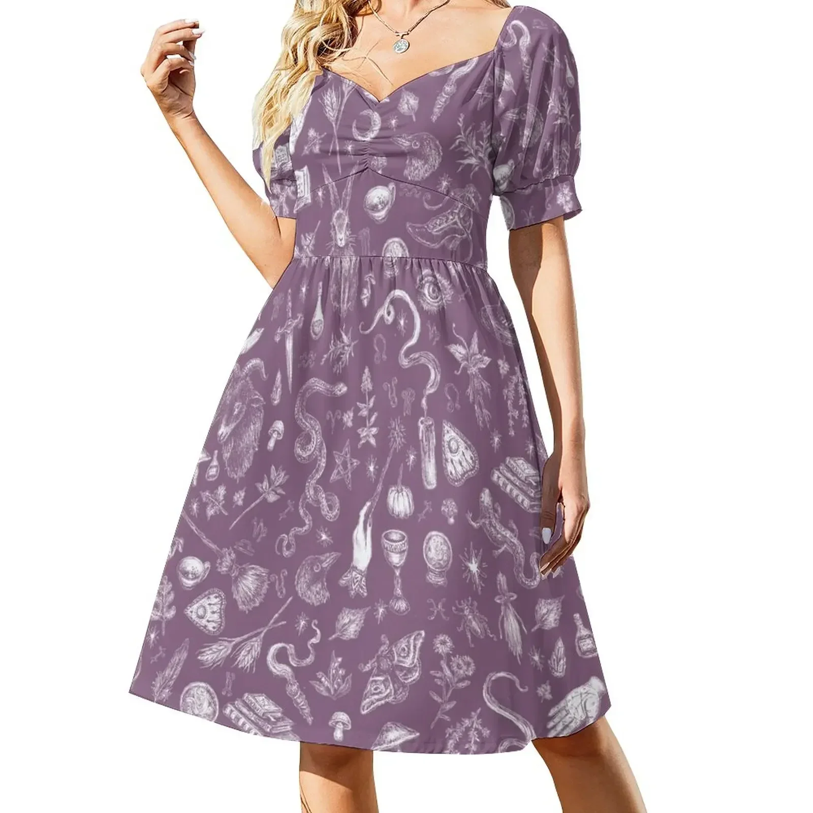 

Purple Salem Witch Sleeveless Dress luxury dress summer dress women 2025