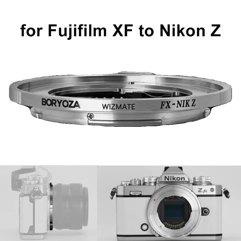 BORYOZA FX-Z Auto Focus Adapter Ring for Fujifilm XF Lens to Nikon Z Mount Camera Body