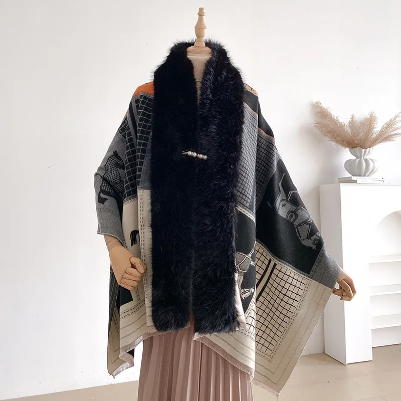 

2025 Two-sides Shawls Female Designer Women Winter Scarf Pashmina Flower Bufandas Foulard Warm Hijab Wraps Travel Stoles